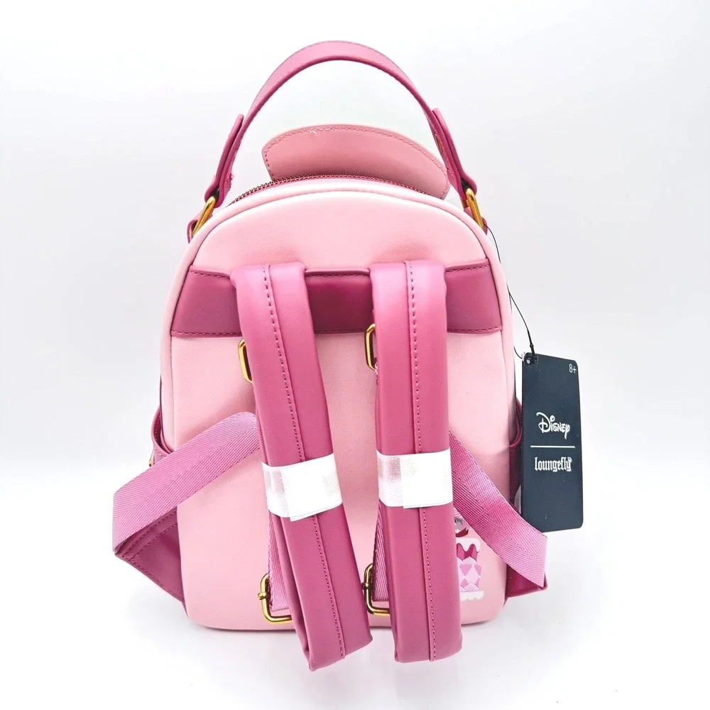 DISNEY LOUNGEFLY NWT Alice in Wonderland Pink Cake‎ Mini Backpack Tea Party